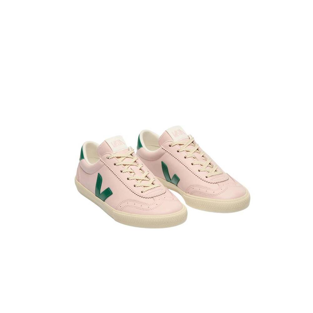 NEW VEJA women's volley o.t. leather sneakers in petale golf calcaire